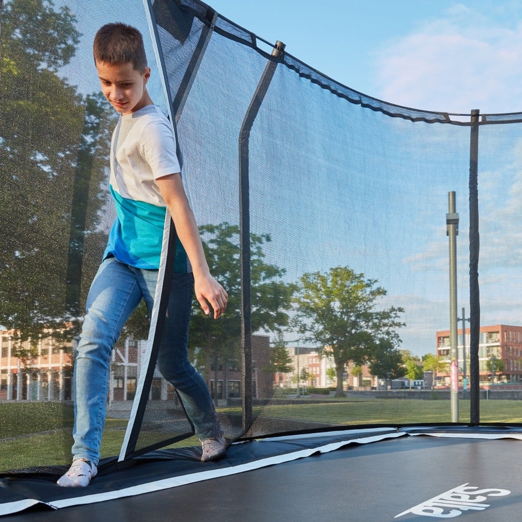 Black - 10ft x 7ft Salta Black Rectangular Premium Edition Trampoline with Enclosure - Photo 7