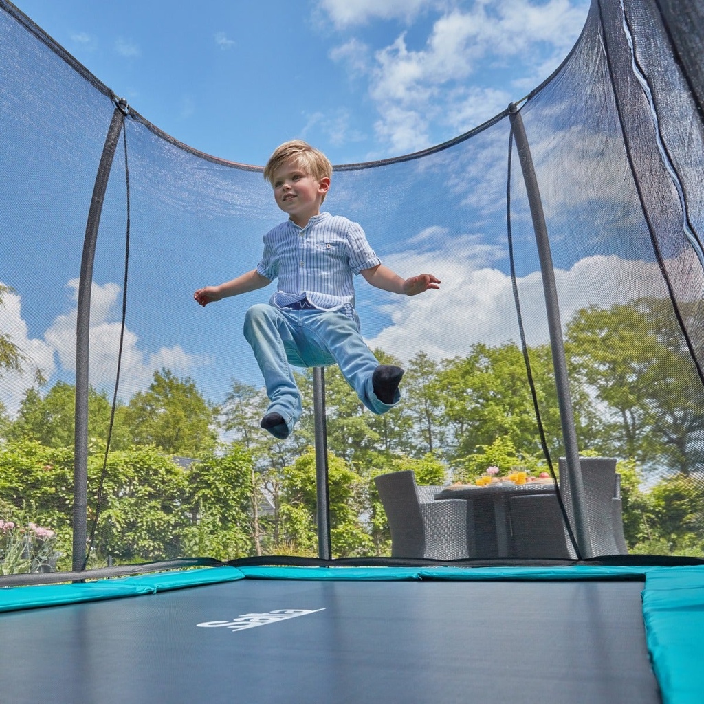 Green - 10ft x 7ft Salta Green Rectangular Comfort Edition Inground Trampoline with Enclosure - Photo 5