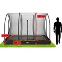Black - 10ft x 7ft Salta Black Rectangular Comfort Edition Inground Trampoline with Enclosure - Photo 4
