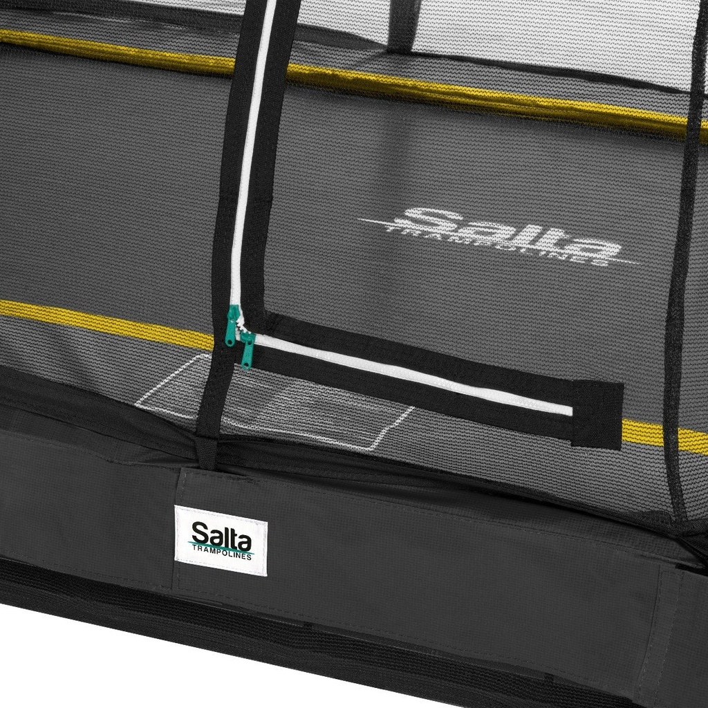 Black - 10ft x 7ft Salta Black Rectangular Comfort Edition Inground Trampoline with Enclosure - Photo 7