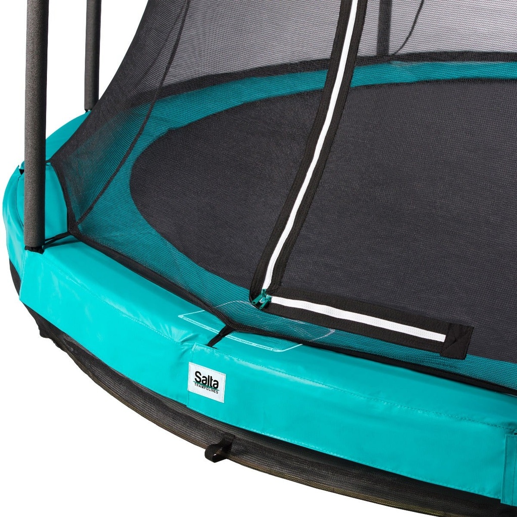 Green - 12ft Salta Green Comfort Edition InGround Round Trampoline with Enclosure - Photo 5