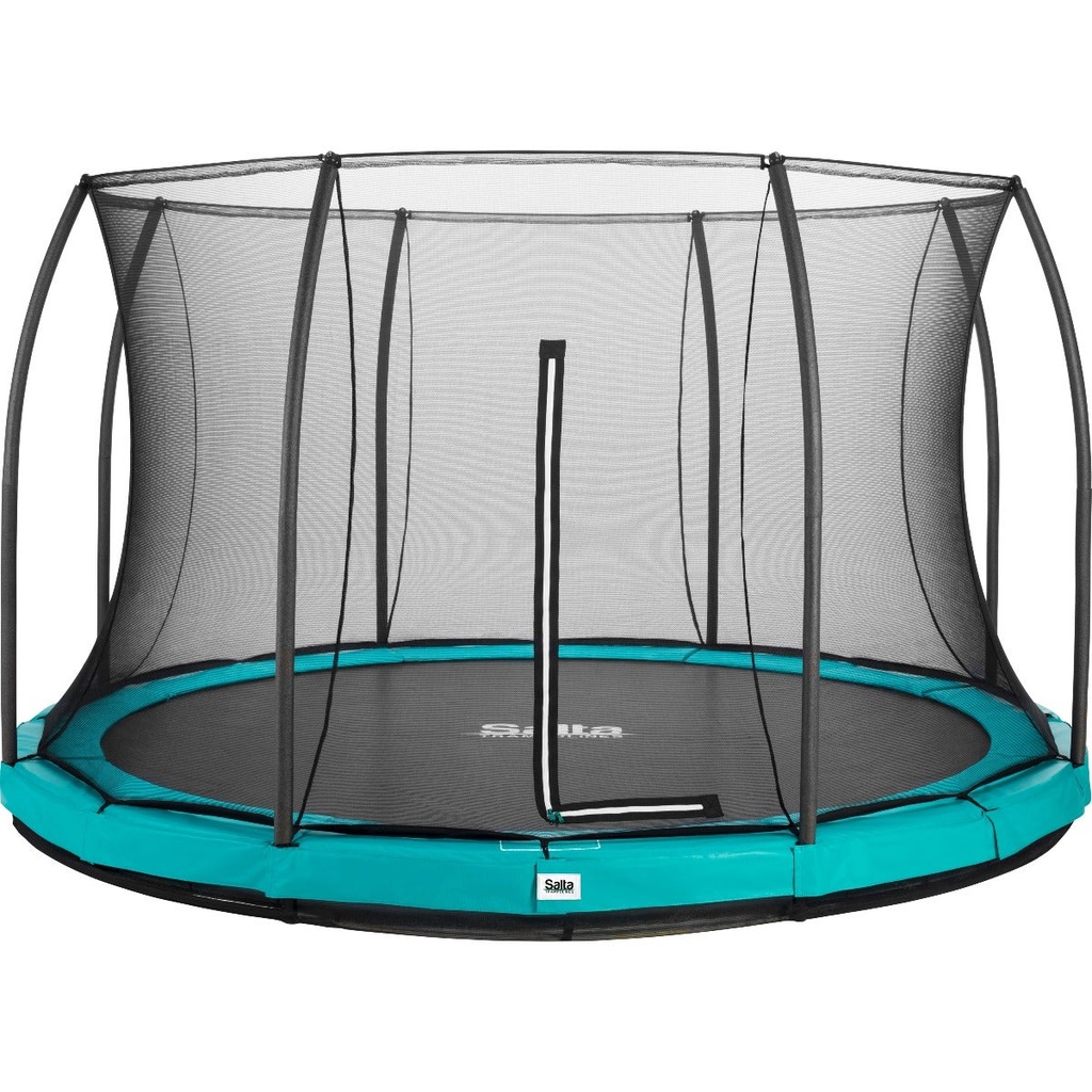 Green - 12ft Salta Green Comfort Edition InGround Round Trampoline with Enclosure - Photo 6