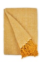 Hartley Recycled Cotton Throw in Ochre - Image 9