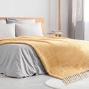 Stockholm Recycled Cotton Throw in Ochre - Image 4