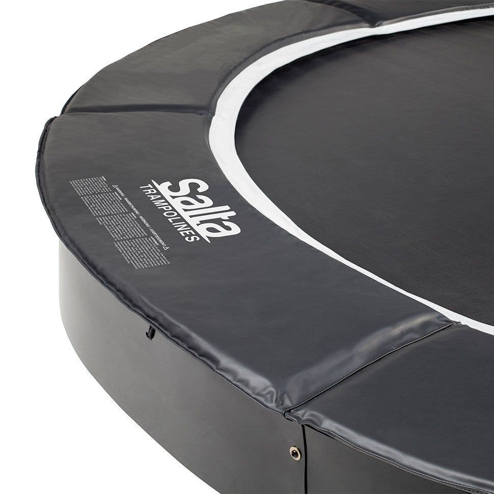 Black - 8ft 2" Salta Black Royal Baseground Round Trampoline - Photo 9