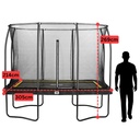 Black - 10ft x 7ft Salta Black Rectangular Comfort Edition Trampoline with Enclosure - Photo 4