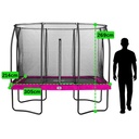 Pink - 10ft x 7ft Salta Pink Rectangular Comfort Edition Trampoline with Enclosure - Photo 4