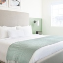 Chevron - Recycled Cotton Throw in Pistachio - Image 4