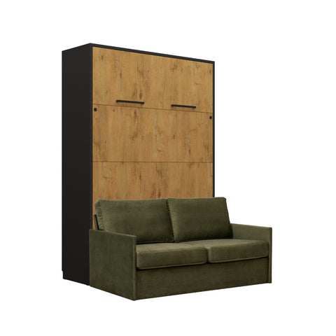INSTALLATION SERVICE FOR PHANTOM FURNITURE Genius Murphy Bed with Sofa 140 × 200 cm – Black & Lancelot Oak - Green 09