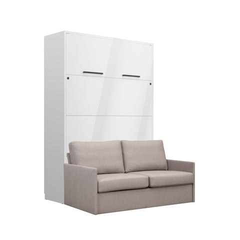 INSTALLATION SERVICE FOR PHANTOM FURNITURE Genius Murphy Bed with Sofa 160×200 cm – White Gloss - Beige 04