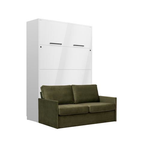INSTALLATION SERVICE FOR PHANTOM FURNITURE Genius Murphy Bed with Sofa 160×200 cm – White Gloss - Green 09