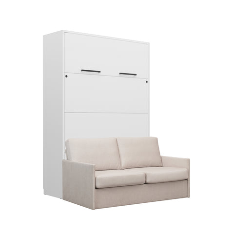 INSTALLATION SERVICE FOR PHANTOM FURNITURE Genius Murphy Bed with Sofa 160×200 cm – White Matt - Light Beige 03