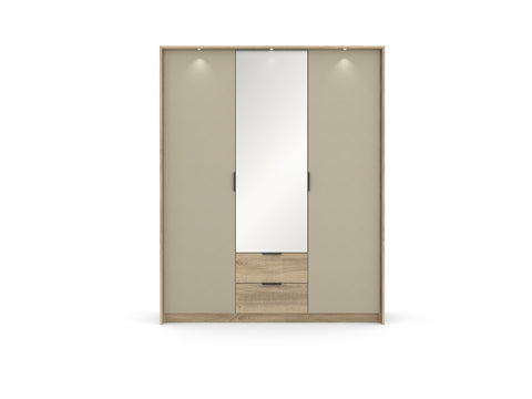 [HFP-001-2246] INSTALLATION SERVICE FOR PHANTOM FURNITURE Lask Letto – 3-Door Wardrobe with 2 Drawers
