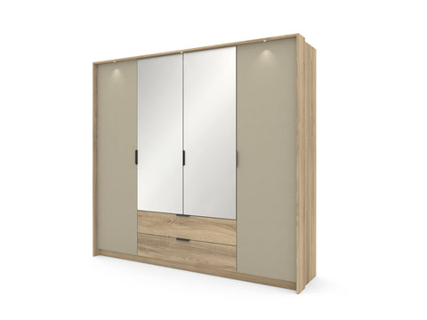 INSTALLATION SERVICE FOR PHANTOM FURNITURE Lask Letto – 4-Door Wardrobe with 2 Drawers