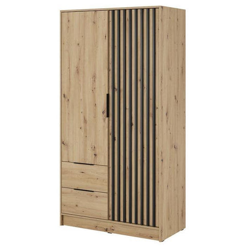 [HFP-001-2258] INSTALLATION SERVICE FOR PHANTOM FURNITURE Nelly 2D Wardrobe – Artisan Oak 105 cm - No