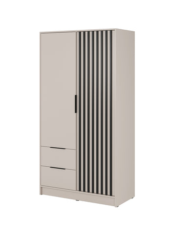 INSTALLATION SERVICE FOR PHANTOM FURNITURE Nelly 2D Wardrobe – Cashmere / Graphite 105 cm - No