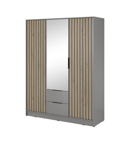 INSTALLATION SERVICE FOR PHANTOM FURNITURE Nelly 3D Wardrobe with Mirror Grey - No