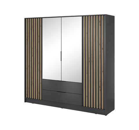 INSTALLATION SERVICE FOR PHANTOM FURNITURE Nelly 4D Wardrobe with Mirror Graphite - No