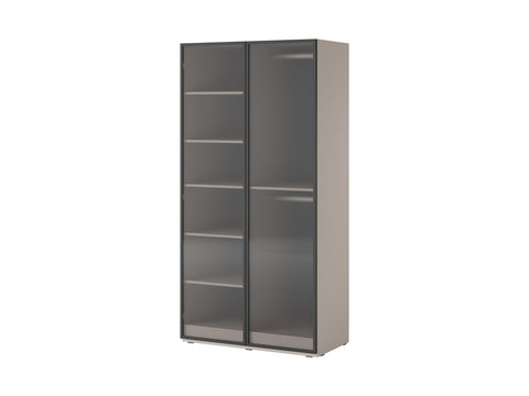[HFP-001-2320] INSTALLATION SERVICE FOR PHANTOM FURNITURE PI Sandbox Modular 2-Door Wardrobe – Flutes Cashmere - No / No