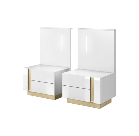 [HFP-001-2463] INSTALLATION SERVICE FOR PHANTOM FURNITURE Lask Arco White – Bedside Tables