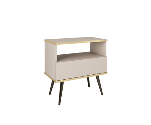 INSTALLATION SERVICE FOR PHANTOM FURNITURE Oro S54 Nightstand in Beige with Black Legs