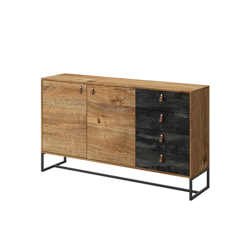INSTALLATION SERVICE FOR PHANTOM FURNITURE Dark Dresser 153 - Cabinet with Two Doors and Three Drawers