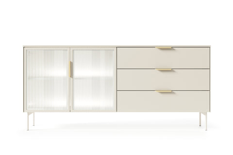 INSTALLATION SERVICE FOR PHANTOM FURNITURE Lask LUMI 2D3S Sideboard with LED Lighting – 181.3 x 39.5 cm – Cashmere