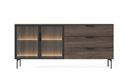 [HFP-001-2512] INSTALLATION SERVICE FOR PHANTOM FURNITURE Lask LUMI 2D3S Sideboard with LED Lighting – 181.3 x 39.5 cm – Oak Dunin