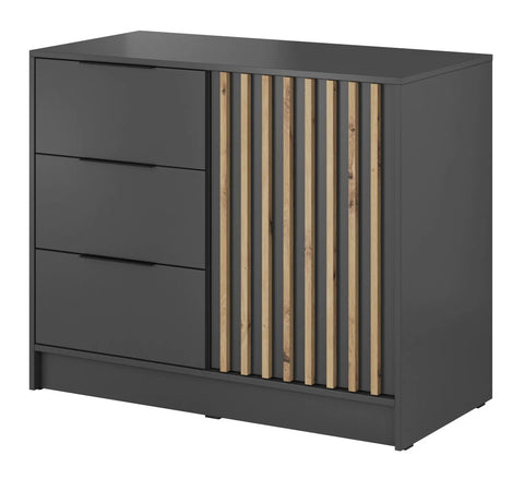 INSTALLATION SERVICE FOR PHANTOM FURNITURE Nelly K2 Chest of Drawers – Graphite / Artisan Slats