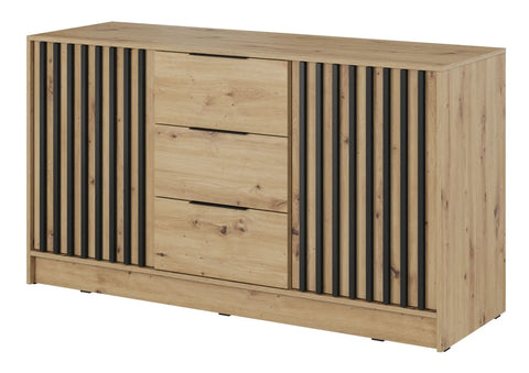 [HFP-001-2526] INSTALLATION SERVICE FOR PHANTOM FURNITURE Nelly K3 Chest of Drawers – Artisan Oak / Black Slats