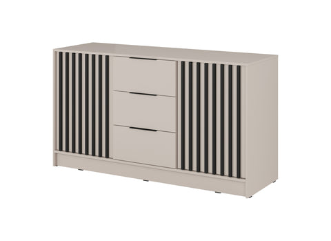 INSTALLATION SERVICE FOR PHANTOM FURNITURE Nelly K3 Chest of Drawers – Cashmere / Black Slats