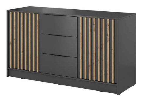 INSTALLATION SERVICE FOR PHANTOM FURNITURE Nelly K3 Chest of Drawers – Graphite / Artisan Oak Slats