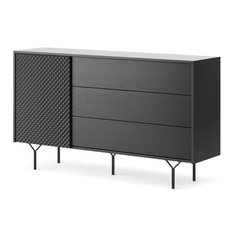 INSTALLATION SERVICE FOR PHANTOM FURNITURE Raven Dresser - Modern Elegance with One Door and Three Long Drawers