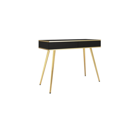 [HFP-001-2575] INSTALLATION SERVICE FOR PHANTOM FURNITURE Oro T102 Vanity Table – Black with Gold Legs