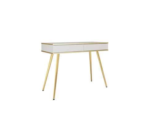 INSTALLATION SERVICE FOR PHANTOM FURNITURE Oro T102 Vanity Table – White with Gold Legs