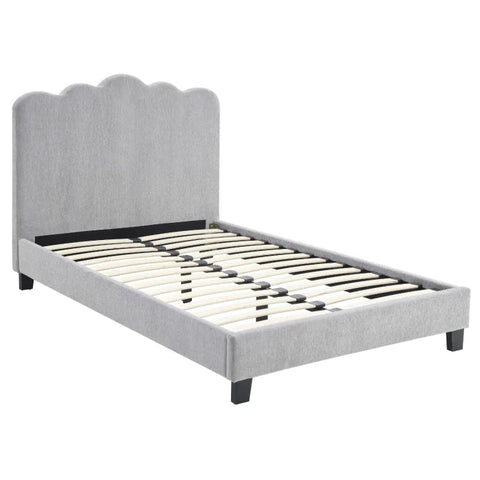 INSTALLATION SERVICE FOR PHANTOM FURNITURE Elite CRATER Boucle Single Bed with Colour Options-120 x 200 cm - Grey