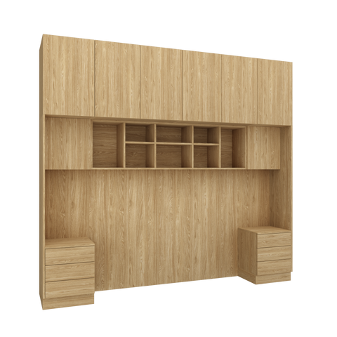 INSTALLATION SERVICE FOR PHANTOM FURNITURE Customizable Bedroom Furniture SLEEP VARIA with Bedside Tables – Oiled Oak
