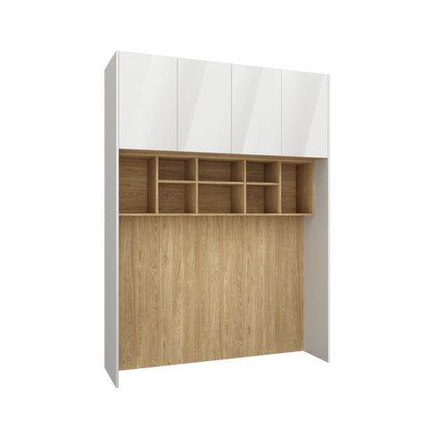 INSTALLATION SERVICE FOR PHANTOM FURNITURE Sleep Varia Bedroom Furniture – Bed Base – Oiled Oak / White Gloss – 180 x 200 cm