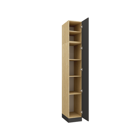 INSTALLATION SERVICE FOR PHANTOM FURNITURE SLEEP VARIA Wardrobe 1D 35 cm with Shelves – Oiled Oak / Graphite