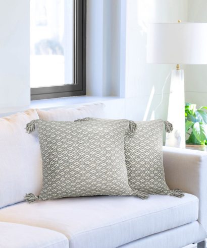 Stockholm – Recycled Cotton Cushion Cover in Silver