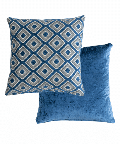 Nevada Collection – Geometric Jacquard Cushion Cover in Navy