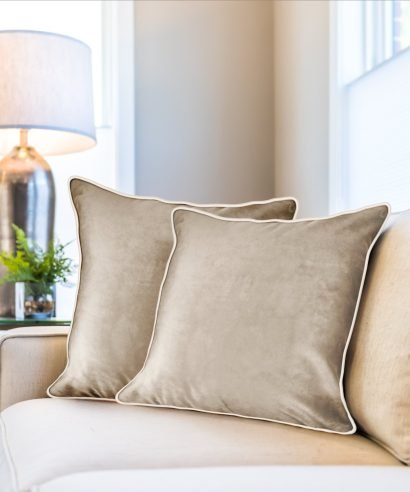 Plush Velvet Collection – Soft Touch Luxury Cushion Cover in Taupe