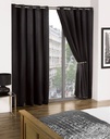 Essential Blackout Collection – Woven Blackout Eyelet Curtains in Black