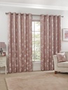 English Garden – Lined Eyelet Jacquard Curtains in Blush Pink