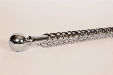 [CP120BSIL] Continental Collection - Extendable Curtain Pole in Brushed Silver (120-210cm)