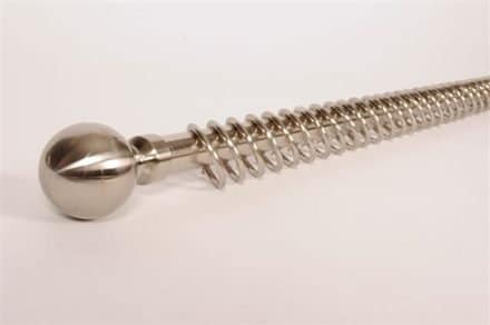 [CP120CHR] Continental Collection - Extendable Curtain Pole in Chrome (120-210cm)