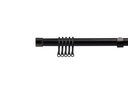 Fenton - Extendable Curtain Pole in Matt Black (With rings)