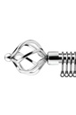 Cage - Extendable Curtain Pole in Chrome (with rings)