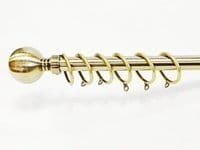 [CP120BRA] Continental Collection - Extendable Curtain Pole in Antique Brass (120-210cm)