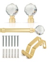 Cristalla - Extendable Curtain Pole in Gold